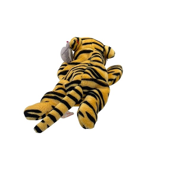 TY Beanie Babies Baby STRIPES the BENGAL TIGER Cat PVC Pellets RETIRED Vintage - Picture 6 of 14